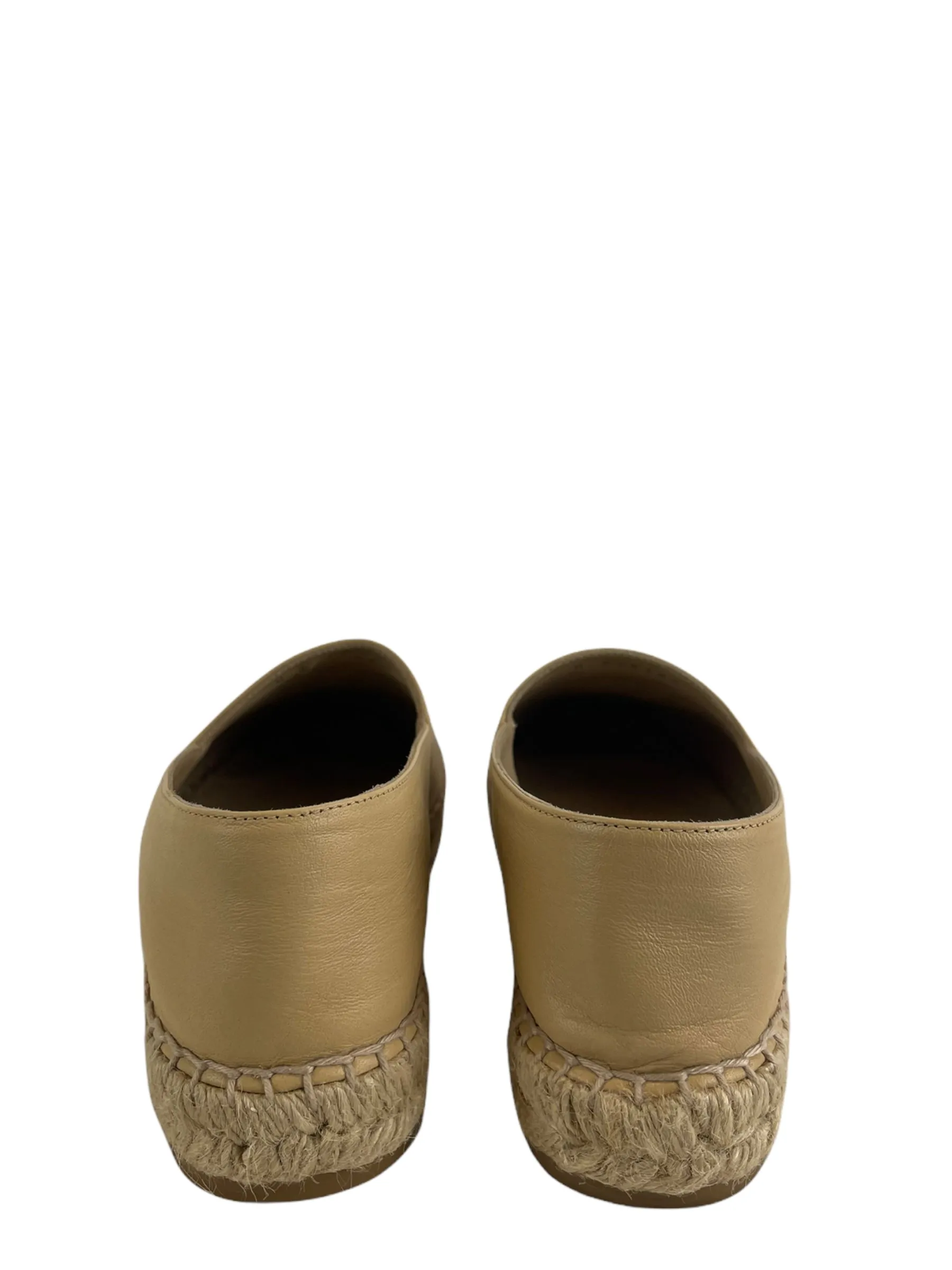 Chanel Cream & Black Lambskin ‘CC’ Espadrilles - UK 4